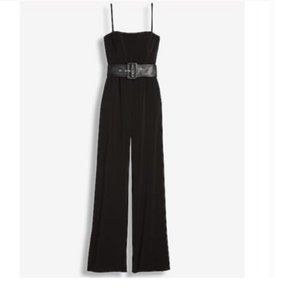 new express negin mirsalehi belted wide leg jumpsuit 0 2